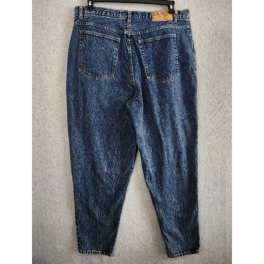 Vintage 1990s LA Blues Jeans Relaxed 22 Average Acid Wash‎ Denim Mom High Rise